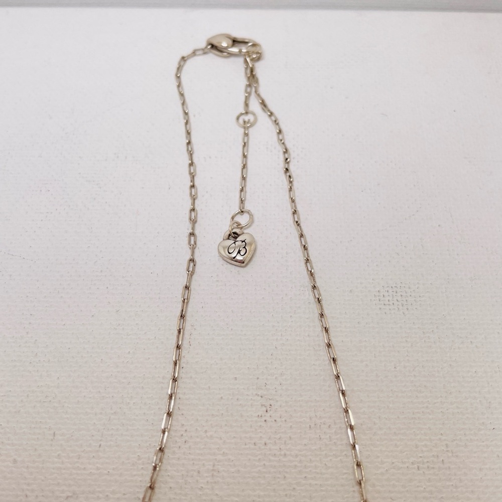 Brighton Chara Bar Silver Crystal Necklace Retired RARE - Picture 5 of 5